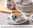 Karaca İznik Yeni Form 6 Kişilik Kahve Fincanı Takımı 100 ml