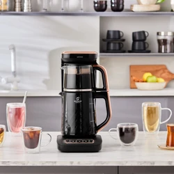 Karaca Çaysever Robotea Pro Quartz 4 in 1 Konuşan Çay Makinesi Black Chrome