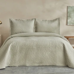 Karaca Home Breeze Soft Çift Kişilik Yatak Örtüsü Takımı Ekru