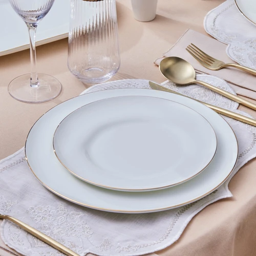 Karaca Fine Bone Zenith 55 Parça 12 Kişilik Yemek Takımı Gold