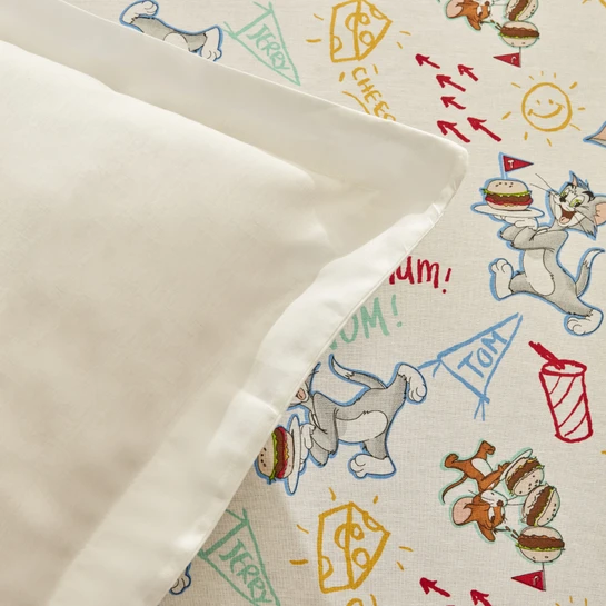 Karaca Home Tom Ve Jerry Cute and Cranky Tek Kişilik Çarşaf Takımı