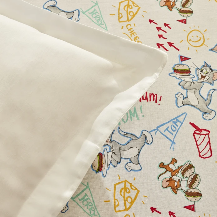 Karaca Home Tom Ve Jerry Cute and Cranky Tek Kişilik Çarşaf Takımı