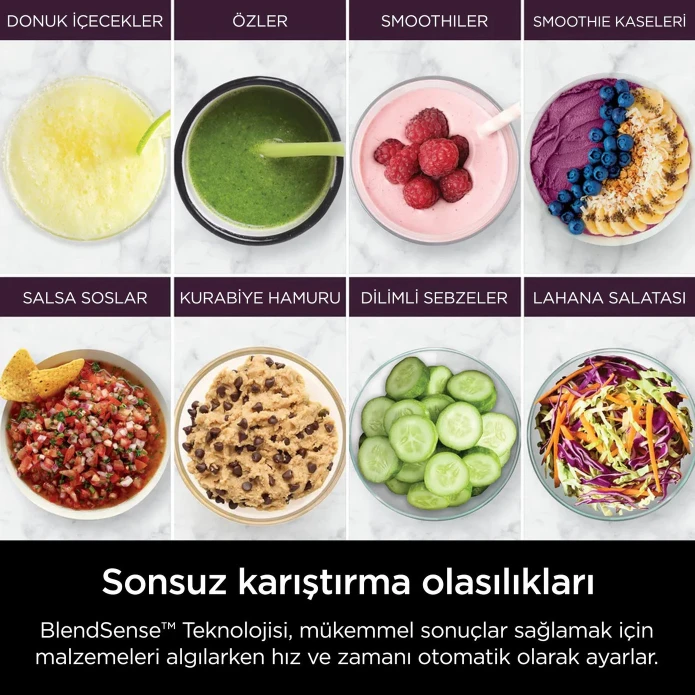 Ninja Detect™ Duo® BlendSense™ Power Blender + Smoothie Makinesi Siyah